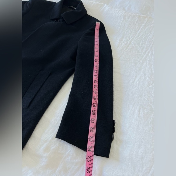 BOUCHERON Paris | Mens SZ 44 | Black Wool Cashmere Overcoat Jacket - Picture 4 of 11